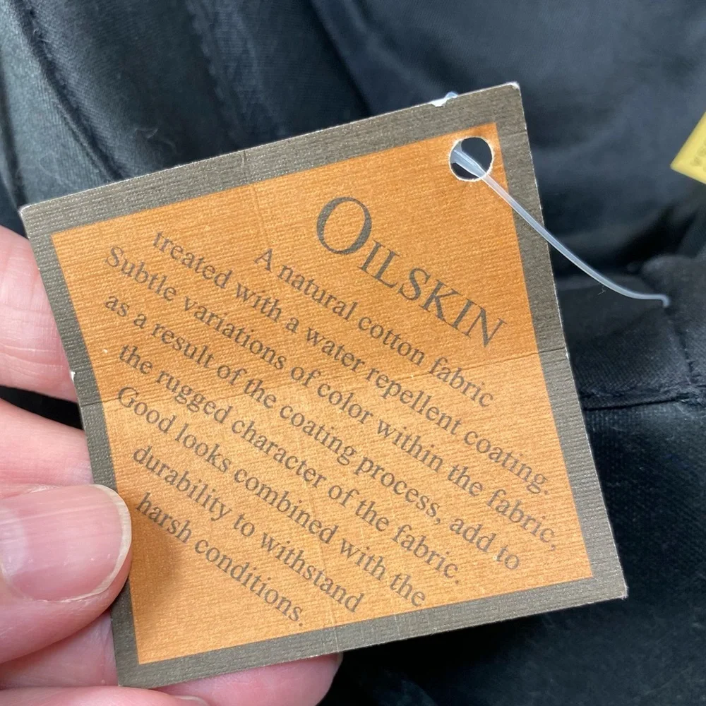Oilskin Water Repellent Outback Style Brimmed Hat Chin Strap NWT S